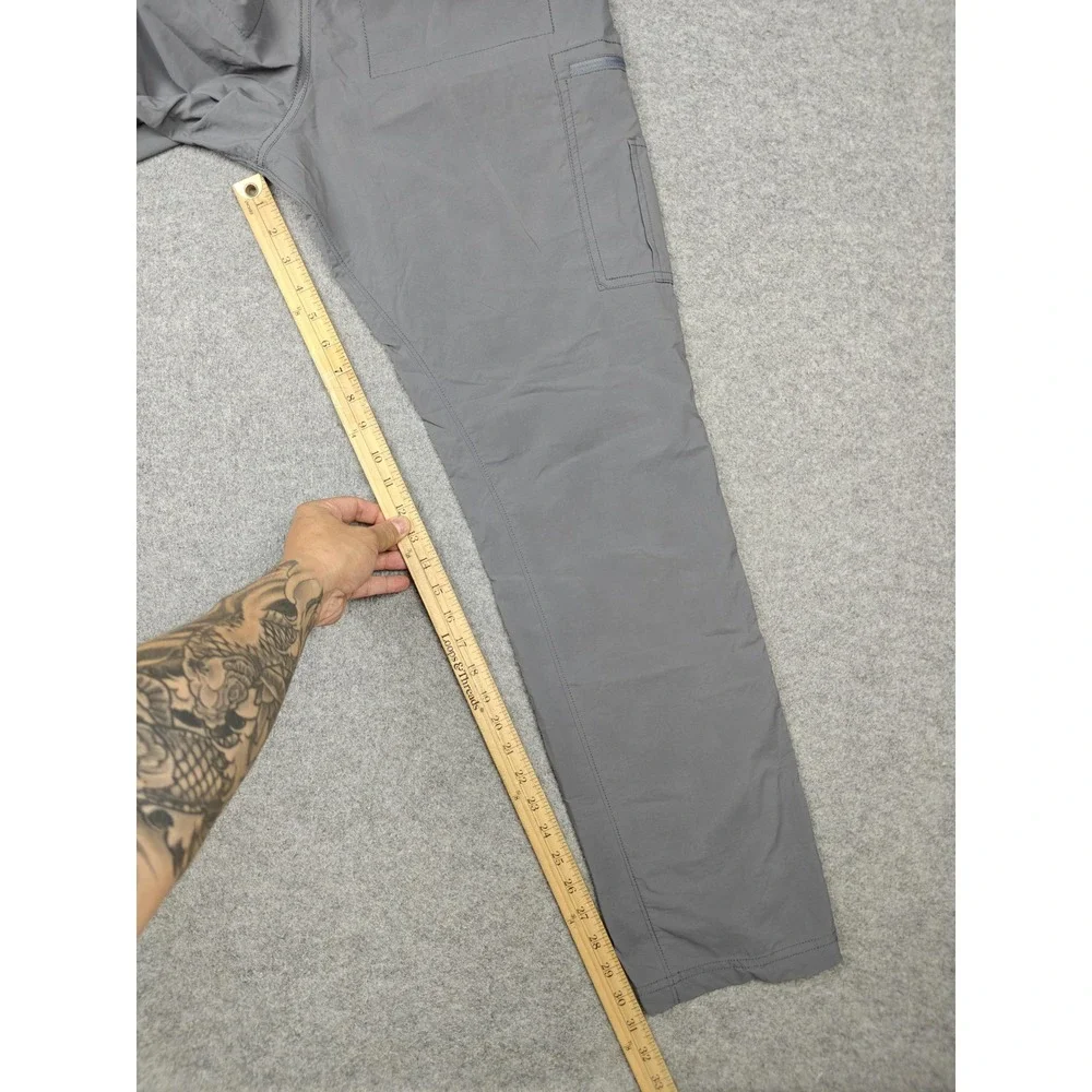 ExOfficio Pants Mens 30x30 Gray Nylon Stretch Cargo Hiking Travel Quick Dry